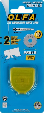 Лезвие OLFA круговое из нержавеющей стали для PRC-2, 18х0,3мм, 2шт OL-PRB18-2 купить в Кургане
