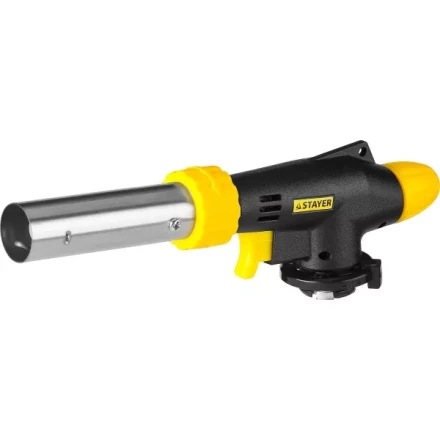 Газовая горелка &quot;ProTerm&quot; на баллон, STAYER &quot;PROFESSIONAL&quot; 55580, с пьезоподжигом, регулировка пламени, цанговое соединение, 1300С 55580 купить в Кургане