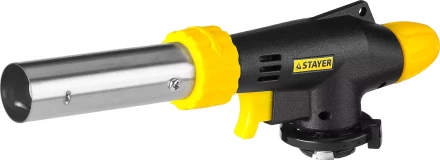 Газовая горелка &quot;ProTerm&quot; на баллон, STAYER &quot;PROFESSIONAL&quot; 55580, с пьезоподжигом, регулировка пламени, цанговое соединение, 1300С 55580 купить в Кургане