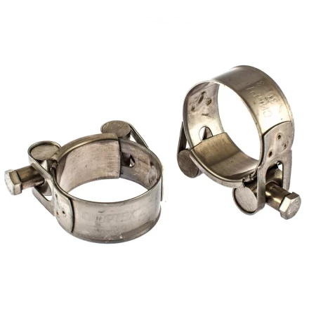 Хомуты металлические силовые 36-39 мм ширина 20 мм шарнирный W4 2 шт Сибртех 475233 купить в Кургане