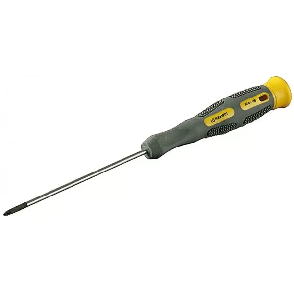 Отвертка STAYER "PRECISION" MAX-GRIP для точн работ, Cr-V, намагн, PH №0x150мм 25826-0-150 G купить в Кургане