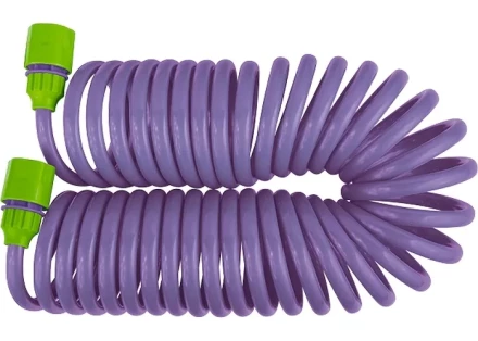 Шланг спиральный,  7,5 м  х  10 мм, пластм. фурнитура (адаптер 3/4"+ разбрызгиватель)  PALISAD 67412 купить в Кургане