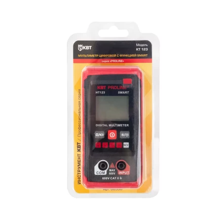 Мультиметр цифровой компактный КВТ SMART KT 123 с автоматическим выбором режимов и пределов измерений (88550) купить в Кургане