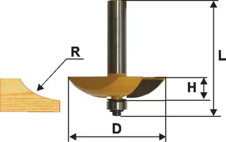 Фреза фигирейная горизонтальная Ф51Х13 мм хвостовик 12 мм 46565 купить в Кургане