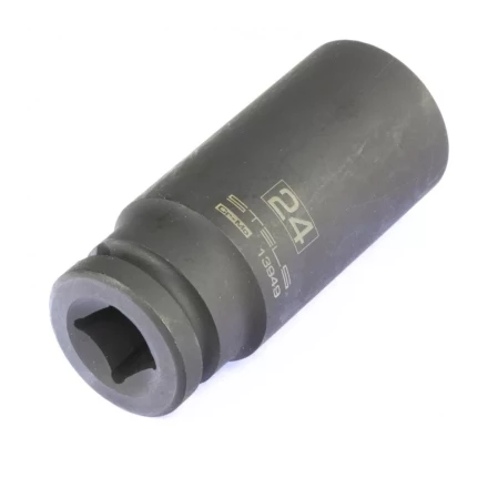 Головка ударная удлиненная шестигранная 24 мм 1/2" CrMo Stels 13949 купить в Кургане