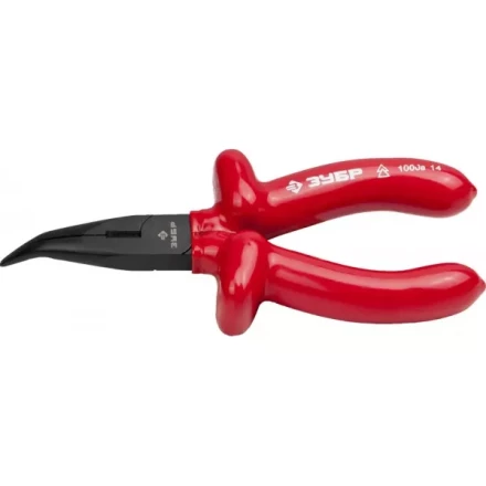 Тонкогубцы ЗУБР &quot;МАСТЕР&quot; &quot;ЭЛЕКТРИК&quot; изогнутые диэлектрические, высоковольтные до ~1000В, 160мм 2214-4-16_z02 купить в Кургане