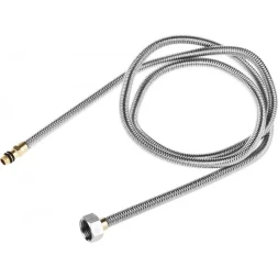 Подводка ЗУБР "ЭКСПЕРТ" сильфонная из нержавеющей стали, для смесителя, укороченная, г/ш (гайка-штуцер), 1/2", 1,5м 51012-150