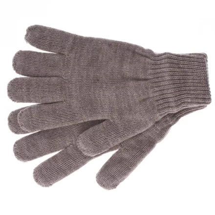 Перчатки трикотажные акрил двойные коричневый двойная манжета Сибртех Россия 68683 купить в Кургане
