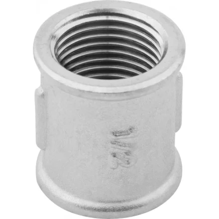 Муфта ЗУБР &quot;ЭКСПЕРТ&quot;, никелированная латунь, 1/2&quot; 51291-1/2 купить в Кургане