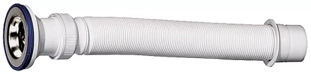 Сифон ЗУБР &quot;ЭКСПЕРТ&quot; гофрированный для моек и раковин, выпуск - нержавеющая чашка, 1,2м 51833-12 купить в Кургане