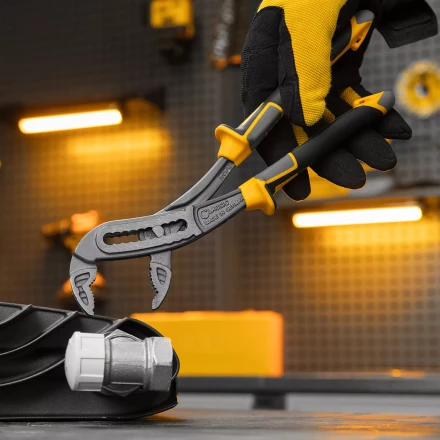 Клещи переставные Denzel 17900, трехкомпонентные рукоятки 240 мм купить в Кургане