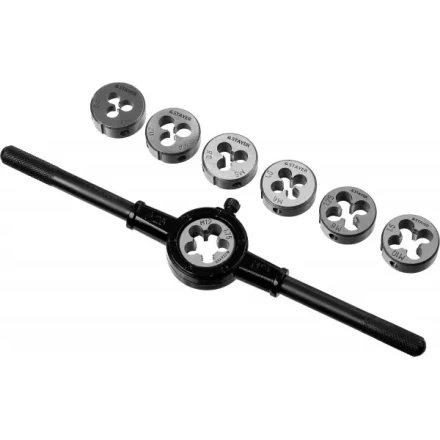 Набор плашек STAYER &quot;MASTER&quot;, плашкодержатель 1шт, плашки 7шт, 8 предметов 28015-H8_z01 купить в Кургане