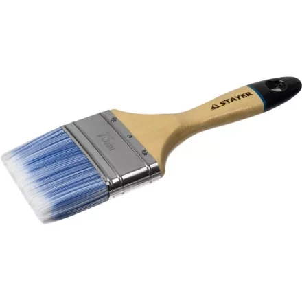 Кисть плоская STAYER &quot;EURO&quot;, &quot;AQUA&quot; для воднодисперсионных и акриловых ЛКМ, искусств щетина, деревян ручка, 3&quot;/75мм 01062-075 купить в Кургане