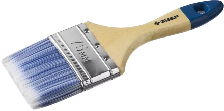 Кисть плоская  ЗУБР "АКВА-МАСТЕР", искусственная щетина, деревянная ручка, 75мм 4-01007-075 купить в Кургане