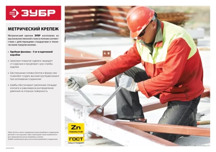 Винт ЗУБР &quot;МАСТЕР&quot; DIN 7985, класс прочности 4.8, оцинкованный, M6x40мм, 5кг 303150-06-040 купить в Кургане