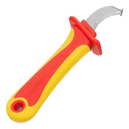 Нож диэлектрический Сибртех до 1000 В, для снятия оплетки электрокабелей 78808 купить в Кургане