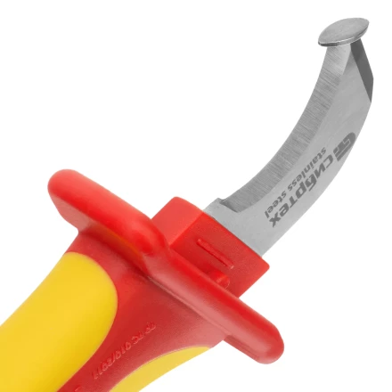 Нож диэлектрический Сибртех до 1000 В, для снятия оплетки электрокабелей 78808 купить в Кургане