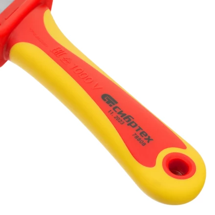 Нож диэлектрический Сибртех до 1000 В, для снятия оплетки электрокабелей 78808 купить в Кургане