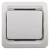 Выключатель СВЕТОЗАР &quot;ГАММА&quot; одноклавишный, без подсветки, цвет белый, 10А/~250В SV-54130-W купить в Кургане