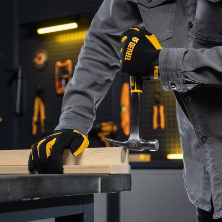 Молоток-гвоздодер 350 г Denzel, цельнометаллический, двухкомпонентная рукоятка 10422 купить в Кургане