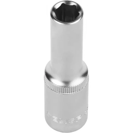 Головка торцовая ЗУБР "МАСТЕР" (1/2"), удлиненная, Cr-V, FLANK, хроматированное покрытие, 10мм 27726-10 купить в Кургане