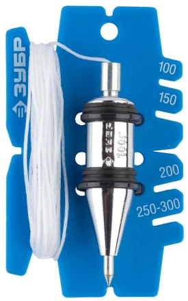 Отвес ЗУБР &quot;ЭКСПЕРТ&quot; строительный со шнуром и безопасным наконечником, 100 г 06347-10_z01 купить в Кургане