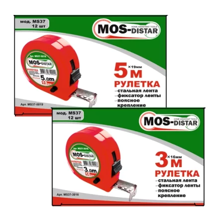 Рулетка измерительная MOS-DISTAR MS37-10025 купить в Кургане
