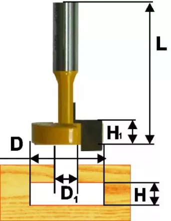 Фреза паз. конструкционная ф127мм Т-обр хв. 8мм 46101 купить в Кургане
