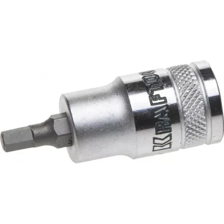 Торцовая бита-головка KRAFTOOL &quot;INDUSTRIE QUALITAT&quot;, материал S2, HEX, сатинированная, 1/2&quot;, H5 27908-05_z01 купить в Кургане