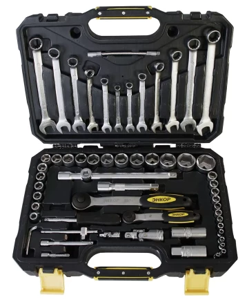 Набор инструмента 60 предметов пластиковый кейс 57056 купить в Кургане