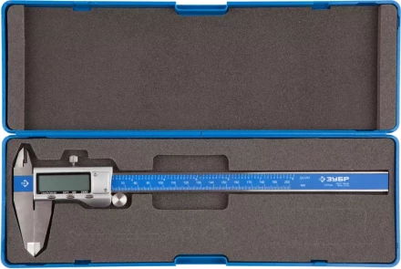 Штангенциркуль ЗУБР &quot;ЭКСПЕРТ&quot;, ШЦЦ-I-200-0,01,цифровой, нерж. сталь, металлический корпус,200мм, шаг измерения 0,01мм 34463-200 купить в Кургане