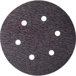 Круг шлифовальный URAGAN "Универсальный водостойкий с покрытием стеарата цинка" на липучке, 6 отв., P180, 150мм, 50шт 907-44113-180-50