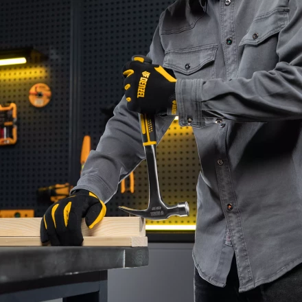 Молоток-гвоздодер 450 г Denzel, цельнометаллический, двухкомпонентная рукоятка, 10423 купить в Кургане