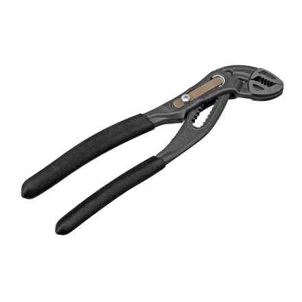 Клещи переставные Denzel 17905, кнопочный механизм, обливные рукоятки, 180 мм купить в Кургане