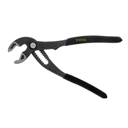 Клещи переставные Denzel 17905, кнопочный механизм, обливные рукоятки, 180 мм купить в Кургане