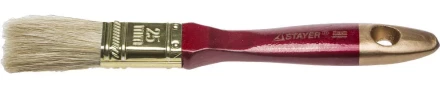 Кисть плоская STAYER &quot;UNIVERSAL-PROFI&quot;, светлая натуральная щетина, деревянная ручка, 25мм 0104-025 купить в Кургане