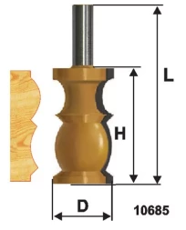 Фреза по дереву кромочная фигурная 32х57 №2 твердосплав ц/хв 12 ЭНКОР 10685