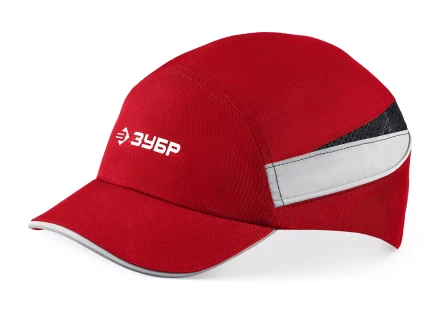 ЗУБР БИНОМ, красная, ударопрочный корпус, укороченный козырёк 55мм, размер от 54 до 59см, защитная каскетка, Профессионал (11096) купить в Кургане