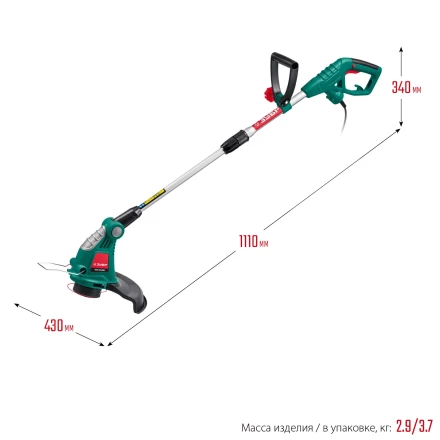 ЗУБР 600 Вт, ш/с 33 см, сетевой триммер (ТСН-33-600) купить в Кургане