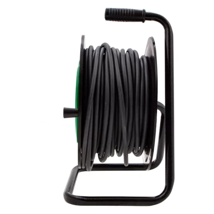 Удлинитель силовой 30 м, 16А, тип УХ10, ПВС, усиленный, на кабельной катушке, 4 розетки без заземления Сибртех 95868 купить в Кургане