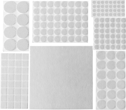 Набор STAYER "COMFORT": Накладки самоклеящиеся на мебельные ножки, 175 шт, белые 40917-H175 купить в Кургане