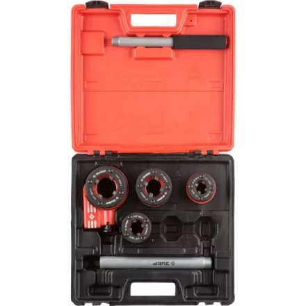 Набор ЗУБР &quot;ЭКСПЕРТ&quot; №4 резьбонарезной трубный в пластмассовом боксе, 1/2&quot; - 1 1/4&quot;, 5 предметов 28270-H4 купить в Кургане