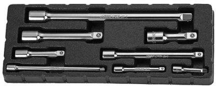 Удлинители набор 1/4&quot; 50-75-150мм    3/8&quot; 75-150мм   1/2&quot;DR 75-125-250мм  8 предметов  S28H08S Jonnesway 47298 купить в Кургане