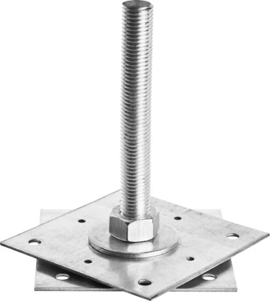 Анкер ЗУБР &quot;МАСТЕР&quot; регулируемый по высоте, 150х200х150мм, М24, 1шт 310265-150-24 купить в Кургане