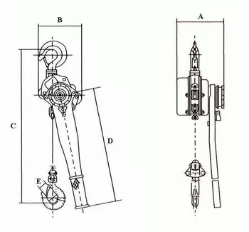 Таль ручная рычажная HSH-C LB г-п 2 тонн H=3 метра купить в Кургане