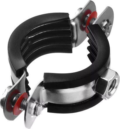 Хомут трубный с гайкой, оцинкованный, 1&quot;, 9шт, ЗУБР Мастер 37850-32-37 37850-32-37 купить в Кургане