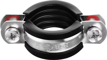 Хомут трубный с гайкой, оцинкованный, 1&quot;, 9шт, ЗУБР Мастер 37850-32-37 37850-32-37 купить в Кургане