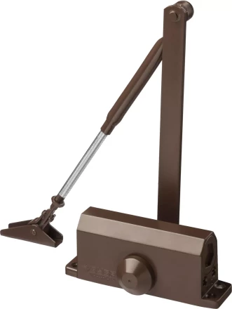 Доводчик дверной ЗУБР &quot;ПРОФЕССИОНАЛ&quot;, для дверей массой до 80 кг, цвет коричневый 37912-80 купить в Кургане