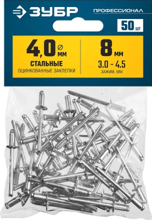 Заклепки стальные пакет серия ПРОФЕССИОНАЛ серия ПРОФЕССИОНАЛ купить в Кургане