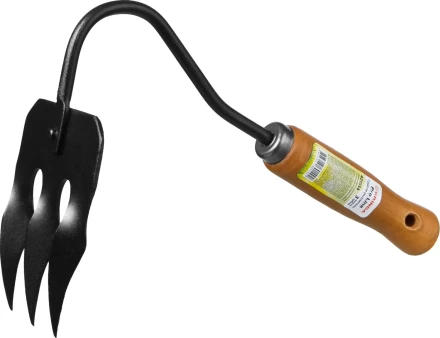 GRINDA PROLine. Грабли-рыхлитель 3-хзубые с деревянной ручкой 120х86х265мм 421514 купить в Кургане